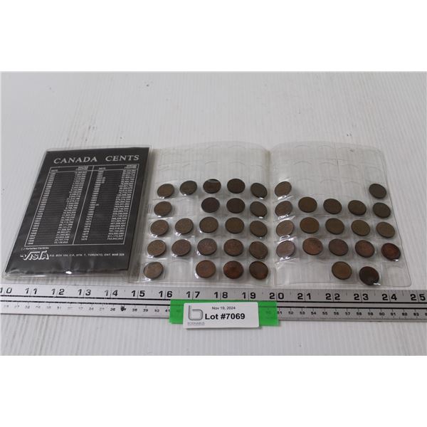 Canadian Penny Collection in Booklet - Not Complete