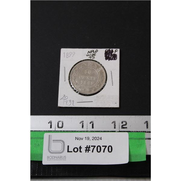 Canadian 50 Cent Coin - 1899 - Newfoundland