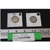 (2) Canadian Twenty Five Cent Coins: 1921 & 1929