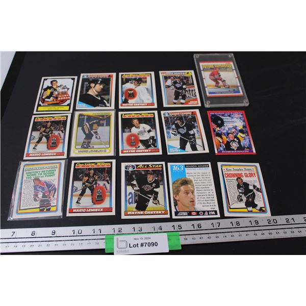 (15) Hockey Cards: Wayne Gretzky, Mario Lemieux, Eric Lindros - Assorted Years