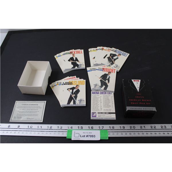 Arena Draft Pick 1991 Hockey Card Set - Certificate of Authenticity