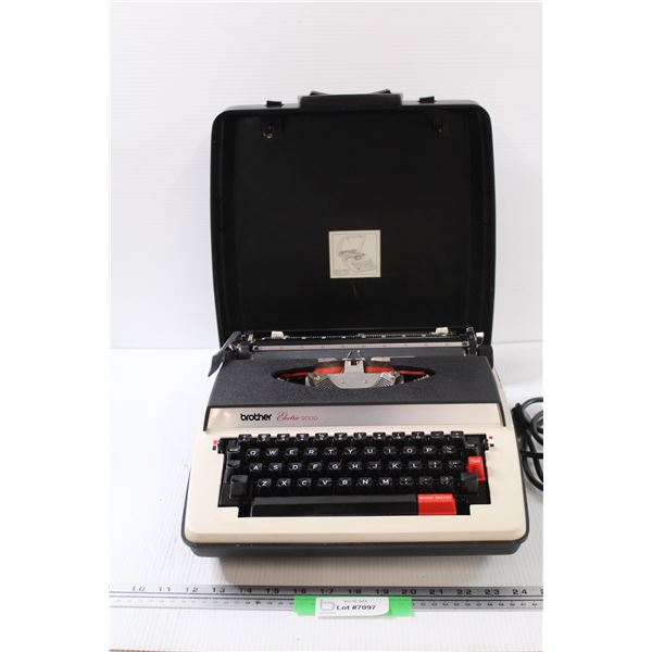 Brother Electric Typewriter 3000 w/ Carrying Case - Powers On & Types, As is