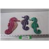 Image 1 : (3) Seahorse Chalkware Wall Decor