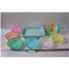 Vintage Tupperware Dishes: (6) Bowls, (5) Cups, Baking Dish (9