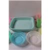 Image 5 : Vintage Tupperware Dishes: (6) Bowls, (5) Cups, Baking Dish (9" x 13")