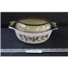 PYREX Brown Floral Vines Dish w/Lid