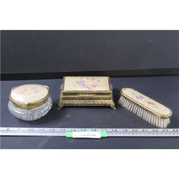 Vintage Vanity Set - Some Wear, as Pictured