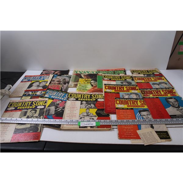 (16) Vintage Country Music Magazines - Assorted: Elvis, Dolly Parton, Misc.
