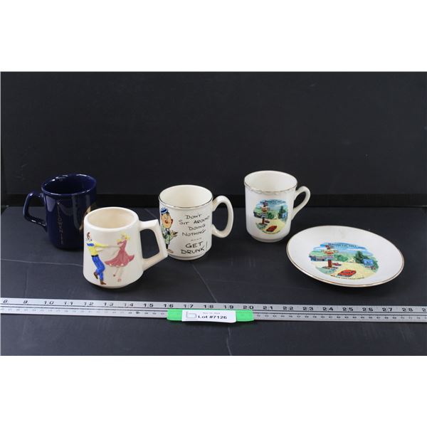 Magnetic Hill Mug & Plate Set, Swing Dance Mug, Yellowknife Mug, Drunk Mug (Prince Williams Ware)