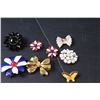 Image 3 : Assorted Brooches & Clip Earrings