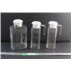 Image 1 : (2) Glass Water Pitchers and Water Jug