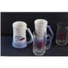 Image 2 : (4) Beer Steins and (2) Glass Mugs