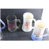 Image 5 : (4) Beer Steins and (2) Glass Mugs