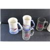 Image 6 : (4) Beer Steins and (2) Glass Mugs