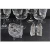 Image 4 : (11) Glass Goblets, Glass Flower Vase, Candy Dish and Salt & Pepper Shakers