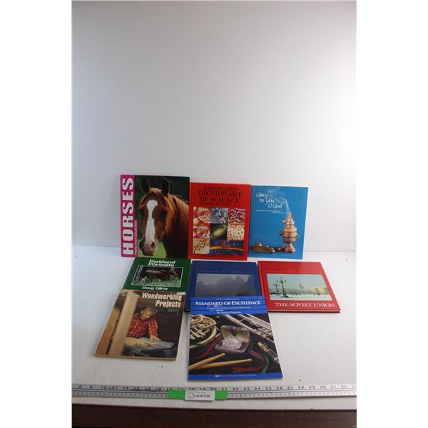 (8) Books - Dictionary of Science, Library of Nations and Parkland Portraits