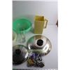 Image 5 : Key Chains, Tupperware Bowl, Strainer, Pot Lids, Glass, Plastic Bowls and Bundt Pan