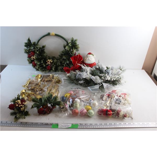 Christmas Ornaments, Decorations and Santa Claus Coin Bank