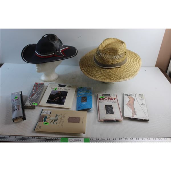 (2) Hats and Pantyhose