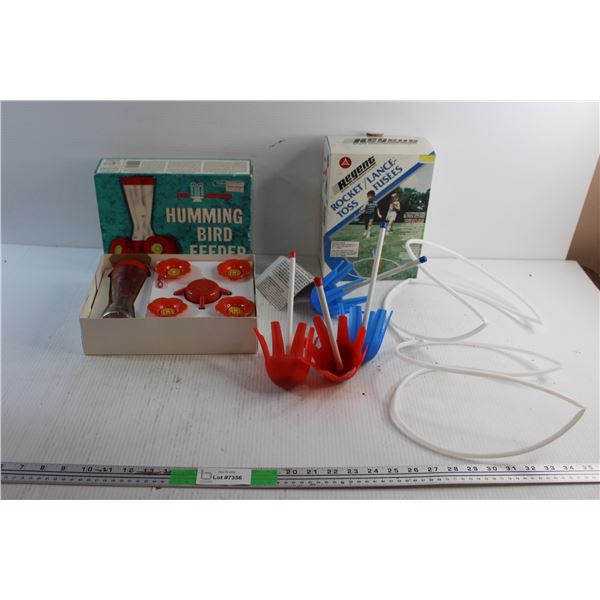 Humming Bird Feeder and Regent Rocket Toss Game