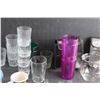 Image 5 : Glass Cups, Pyrex Bowl with Lid, Mug, Eyewear Cases, Vase and Forks