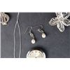 Image 4 : Brooch, Earrings, Necklace, Bracelet, Pocket Watch and Money Clip