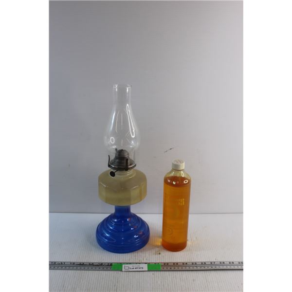 Kerosene Lamp and Lamp Oil Bottle - Sealed