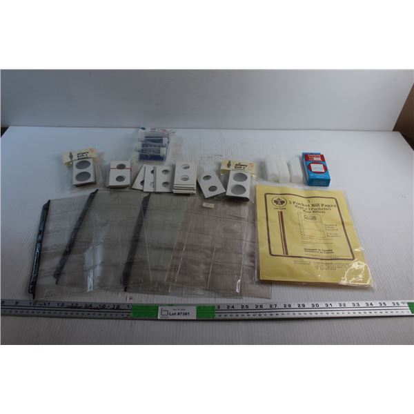 Pocket Bill & Coin Pages, Coin Tubes, Coin Stamps and Coin Holders