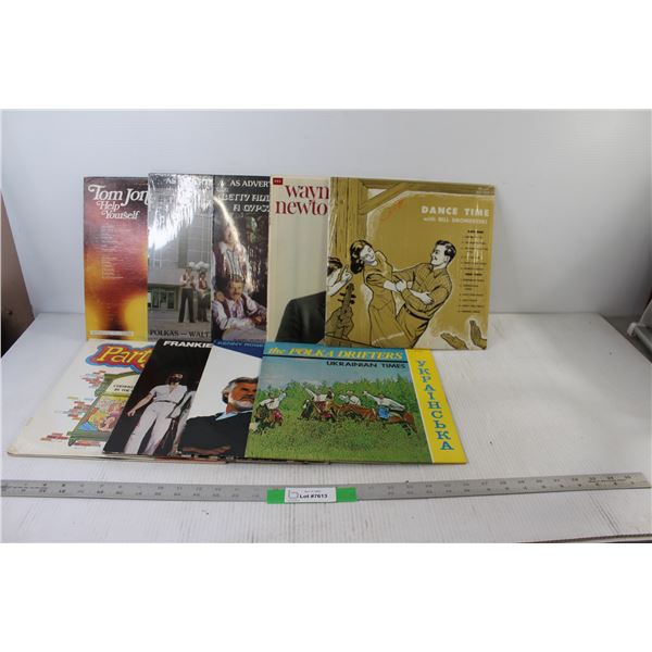 (9) Records - Kenny Rogers, Dance Time, Polka, etc.