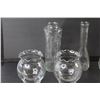 Image 2 : (2) Glass Vases  and (3) Rose Bowls
