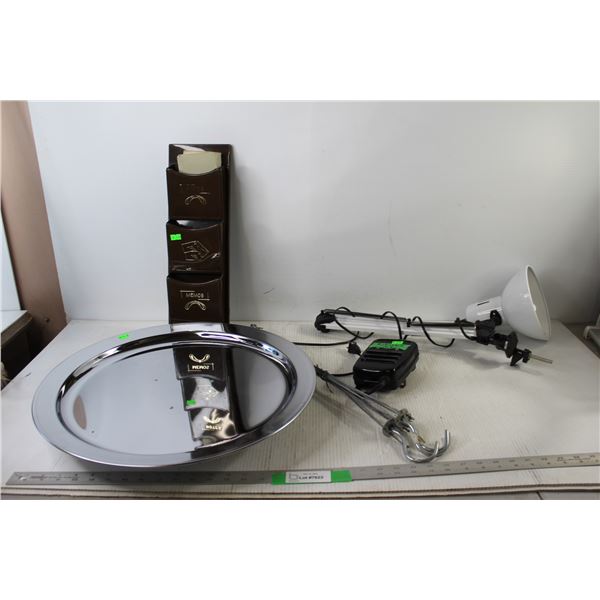 Rotisserie With Motor, Lamp - tested Powers On, Organizer