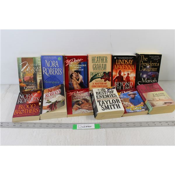 (12) Books - Nora Roberts Blood Brothers, Desire, The Presidents Daughter, etc.