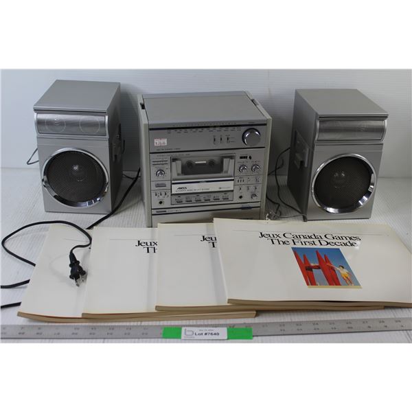 Radio/Cassette Player - Tested Does Not Work, (4) Jeax Canada Games The First Decade Books