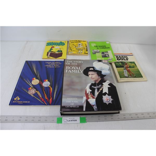 (6) Books - The Story Of The Royal Family, Zowie, Club House Humor