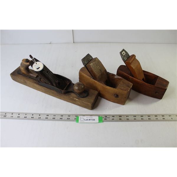 (3) Vintage Wood Planes
