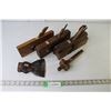 Image 1 : (3) Vintage Wood Moulding Planes, Hatchet Axe Head, Vintage Mortise Tool