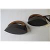 Image 2 : (2) Antique Sad Irons With Trivets