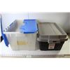 *(2) Plastic Storage Bins (Tucker Tote 25