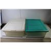 (2) Rubbermaid Plastic Storage Bins 23