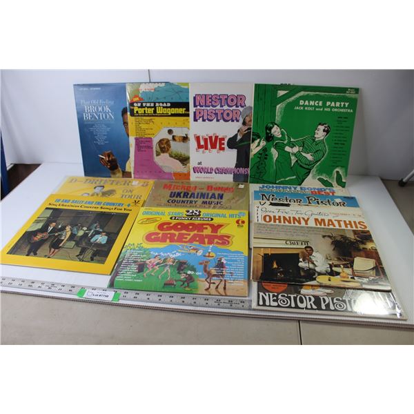 (12) Vinyl Records (Nestor Pistor, Johnny Mathis, Brook Benton, Ukrainian Country)