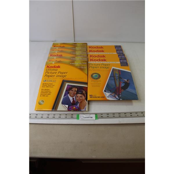 (9) 15-Sheet Packages Kodak Premium Printer Paper (NIB)