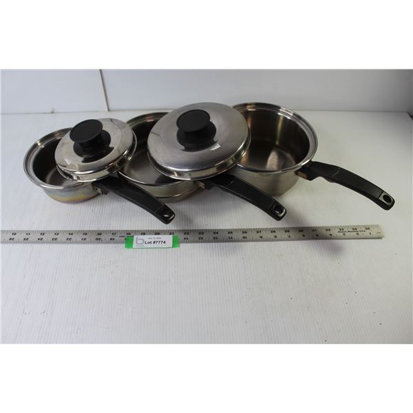 5-Piece Set Sauce Pans (3 Pans, 2 Lids)