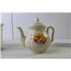 Image 5 : Festival Teapot, (2) Vases, Candle, Dog Ornament, Misc.