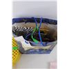 Image 5 : (2) Plastic Pickle Ball Rackets, Various Gift Bags, Misc.