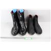 Image 1 : (2) Pairs Of Acton Zip- Up Rubber Boots- Size 9 And Size 10