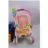 Image 2 : Fisher Price Children's Doll Stroller w/ Kids Toy Plastic Dump Truck