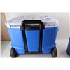 Image 7 : Igloo Playmate Insulated Liquid Container, Rubbermaid Cooler w/ Wheels, 21'' x 14'' x 18''