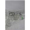 Image 3 : (19) Various Clear Glass/ Crystal Dishes, Candle Holders, Wine Glasses, Misc.
