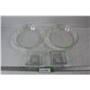 Image 1 : (2) Small Crystal Candy Dishes w/ (2) Pyrex Plates/ Platters