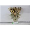 (6) Unmarked Reflective Like Wine Glasses- All As Is